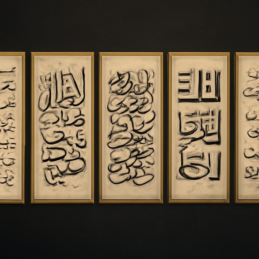Calligraphie islamique — styles classiques sur dôme de mosquée