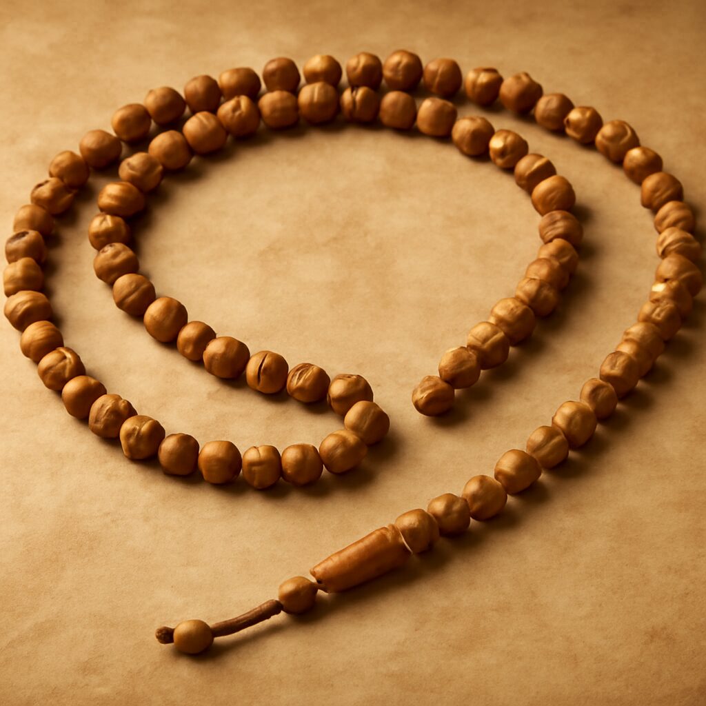 Misbaha — chapelet musulman tenu en main pendant le dhikr