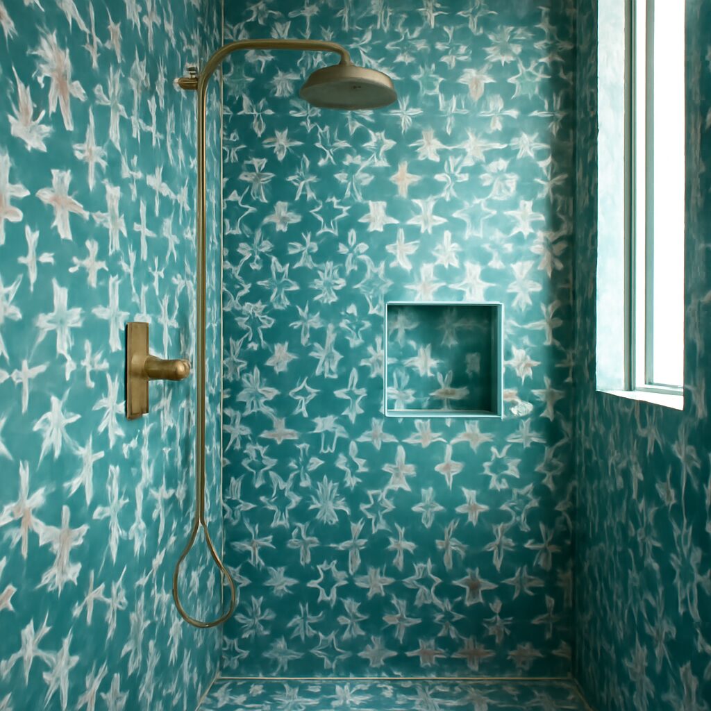 Gros plan sur motifs de zellige coloré