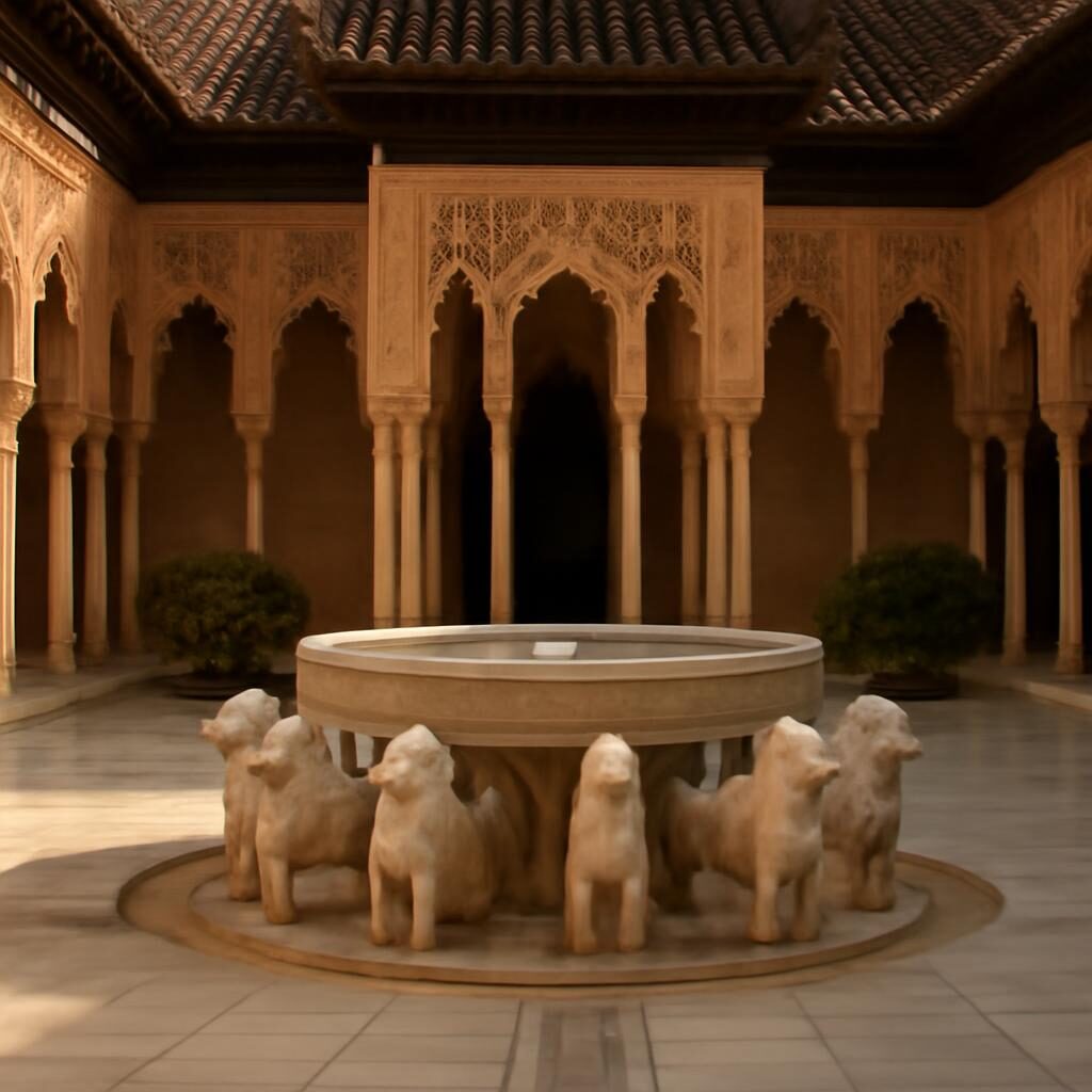 Al-Andalus art islamique Espagne Alhambra Grenade cour des Lions
