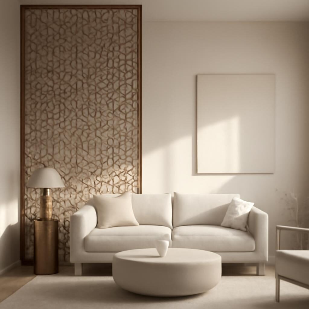 Moucharabieh contemporain salon minimaliste