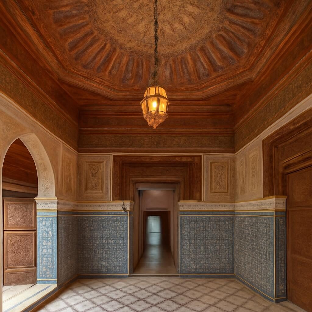 Musées art islamique Maroc Fès Marrakech Dar Si Said ceiling zellige