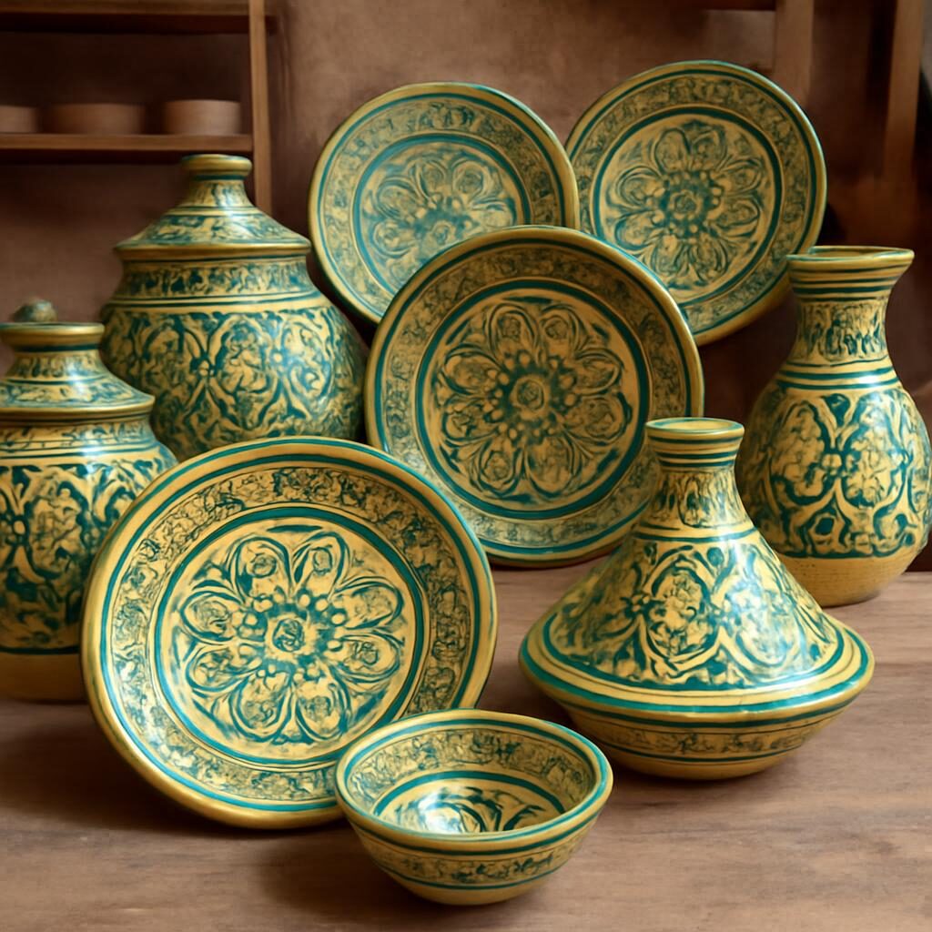 Poterie Safi Maroc artisanat traditionnel céramique peinte