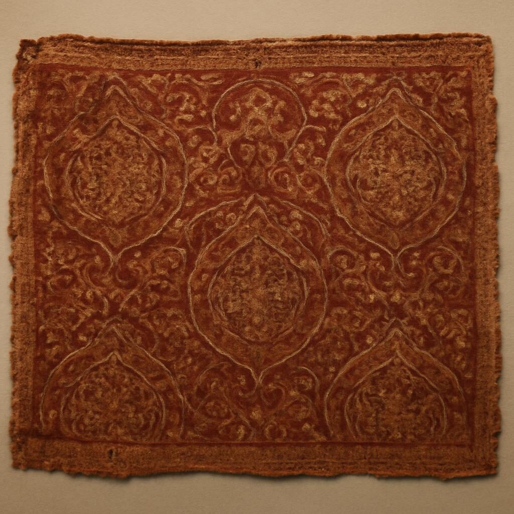 Soieries islamiques route de la soie fragment ancien tiraz